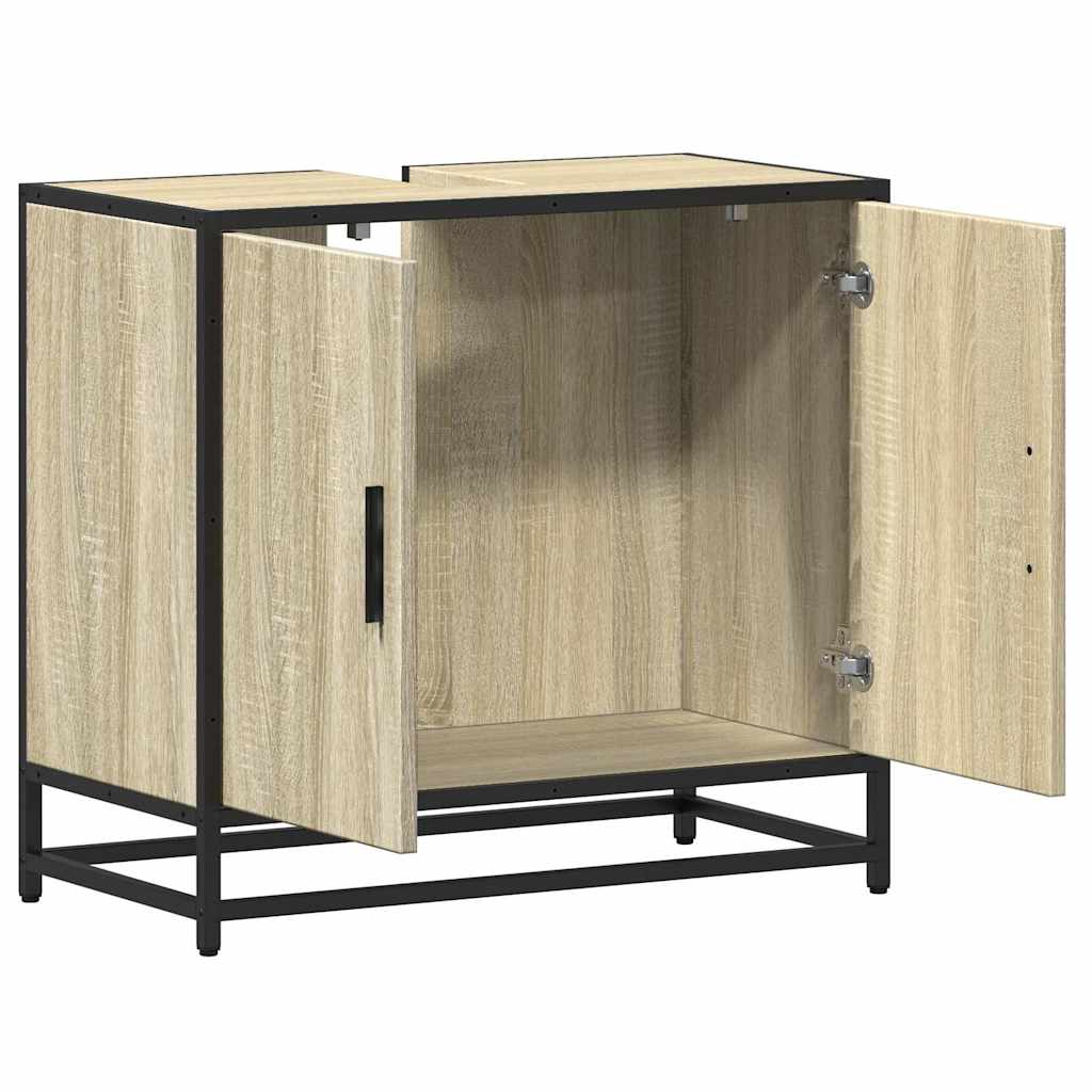 vidaXL Bathroom Sink Cabinet Sonoma Oak 65x33x60 cm Engineered Wood