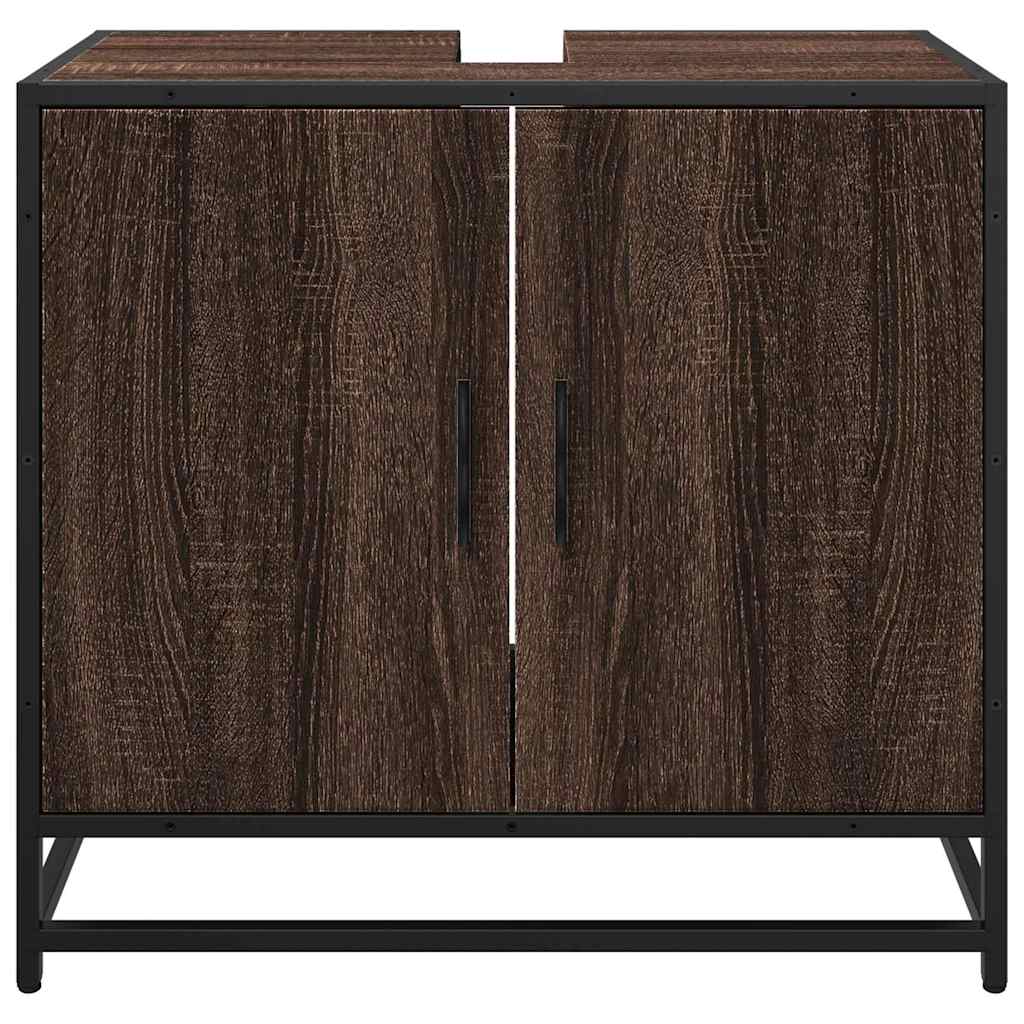 Bathroom Sink Cabinet Brown Oak 65x33x60 cm Engineered Wood