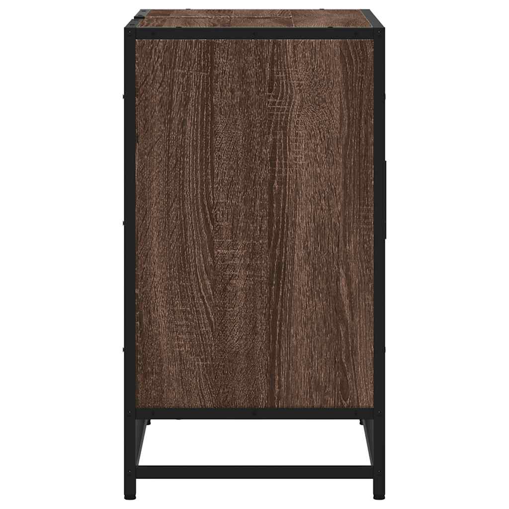 vidaXL Bathroom Sink Cabinet Brown Oak 65x33x60 cm Engineered Wood