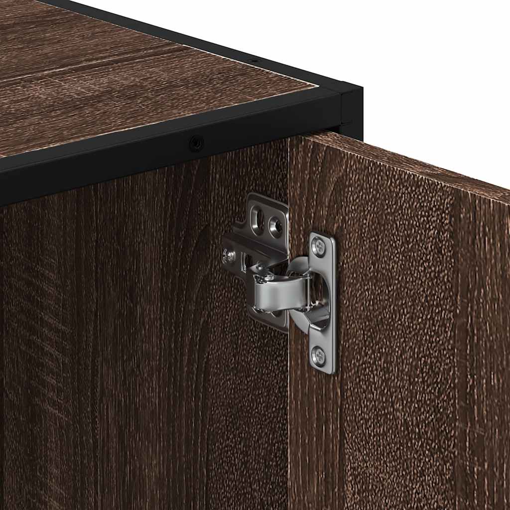 vidaXL Bathroom Sink Cabinet Brown Oak 65x33x60 cm Engineered Wood