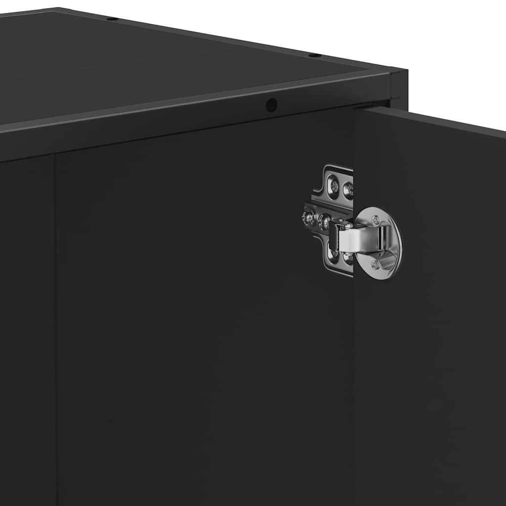 vidaXL Bathroom Sink Cabinet Black 65x33x60 cm Engineered Wood