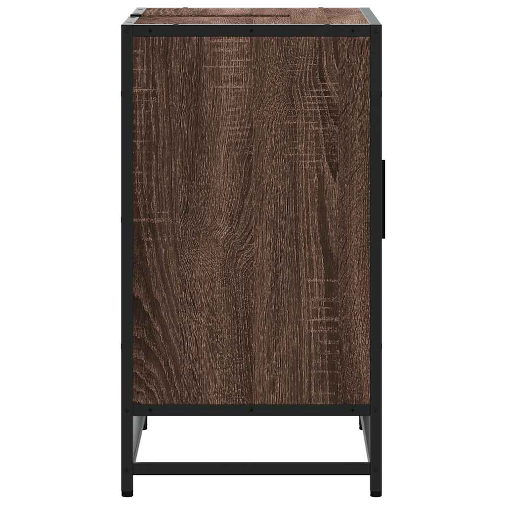 vidaXL Bathroom Sink Cabinet Brown Oak 65x33x60 cm Engineered Wood