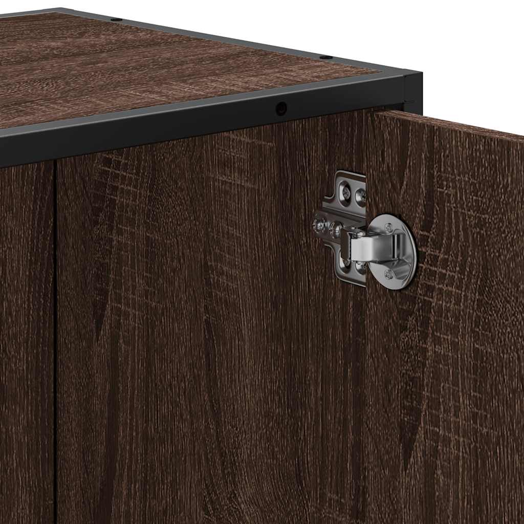 vidaXL Bathroom Sink Cabinet Brown Oak 65x33x60 cm Engineered Wood