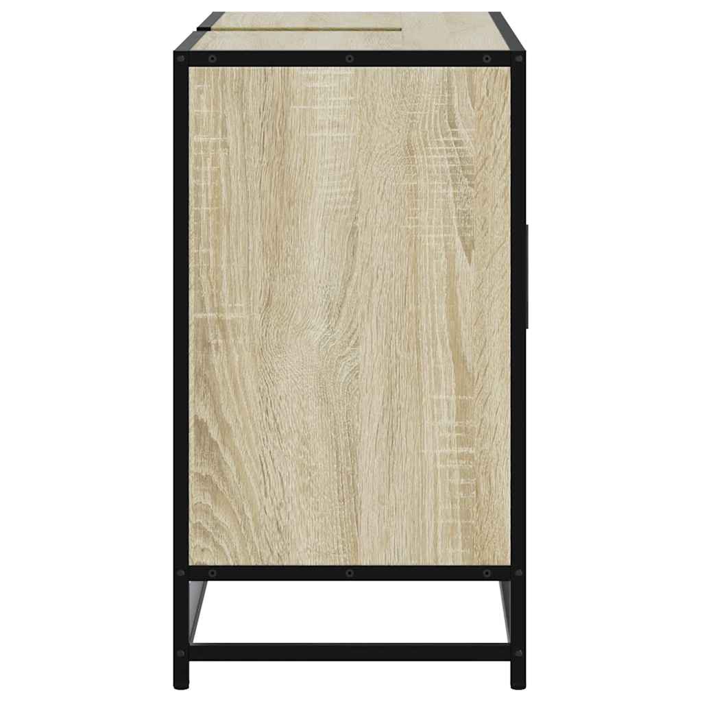 vidaXL Bathroom Sink Cabinet Sonoma Oak 80x33x60 cm Engineered Wood