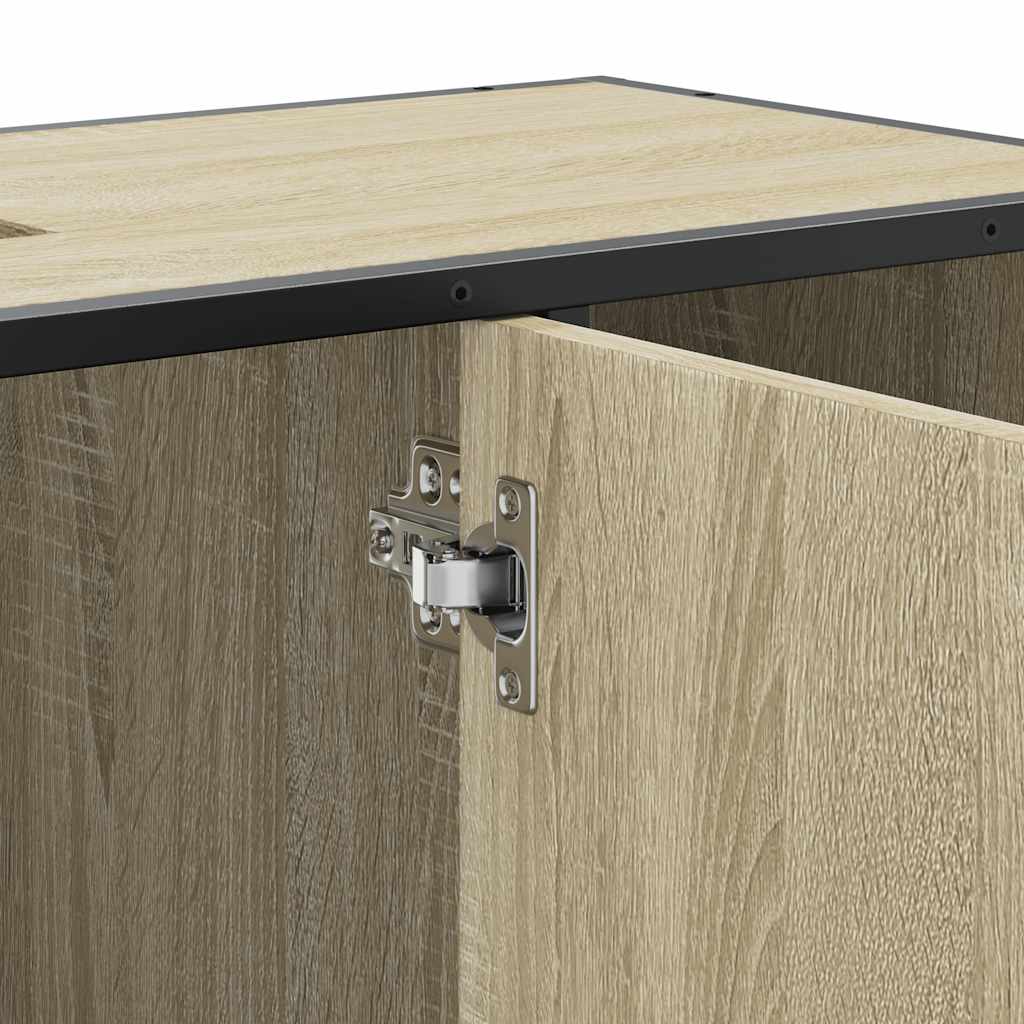 vidaXL Bathroom Sink Cabinet Sonoma Oak 80x33x60 cm Engineered Wood