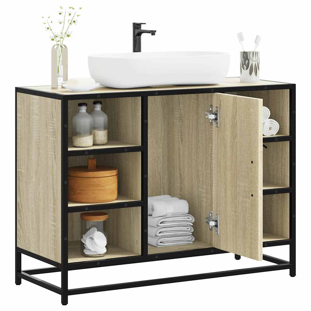 vidaXL Bathroom Sink Cabinet Sonoma Oak 80x33x60 cm Engineered Wood