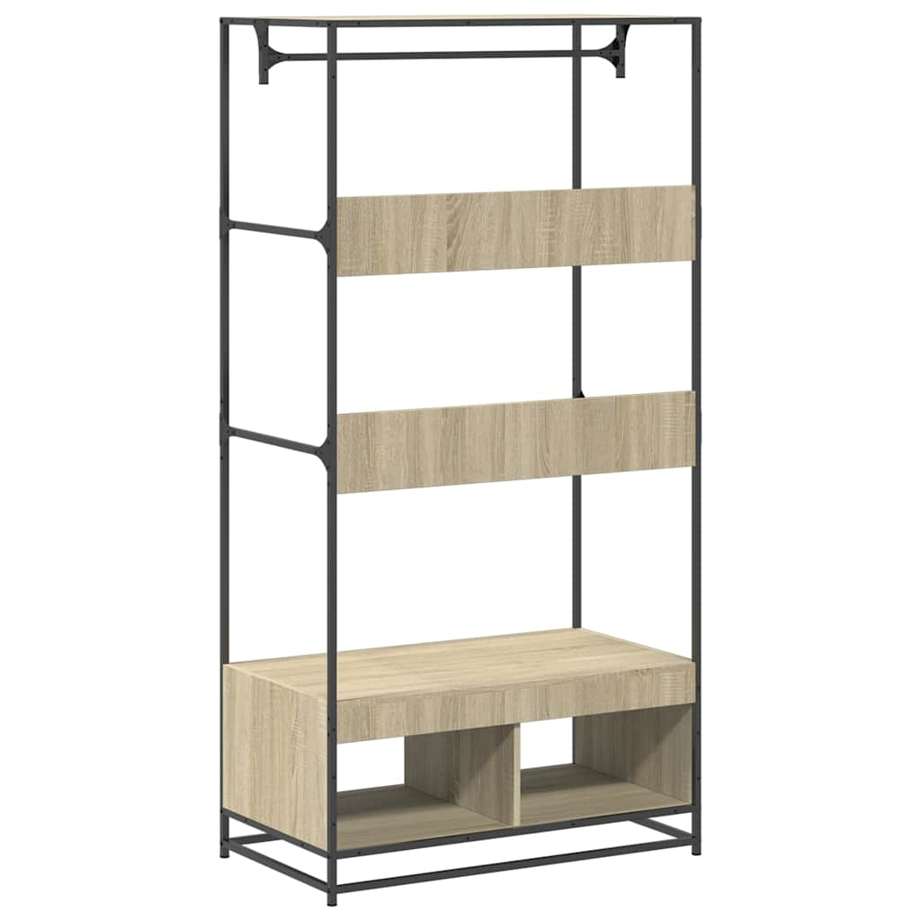 vidaXL Wardrobe Sonoma Oak 90x50x180 cm Engineered Wood