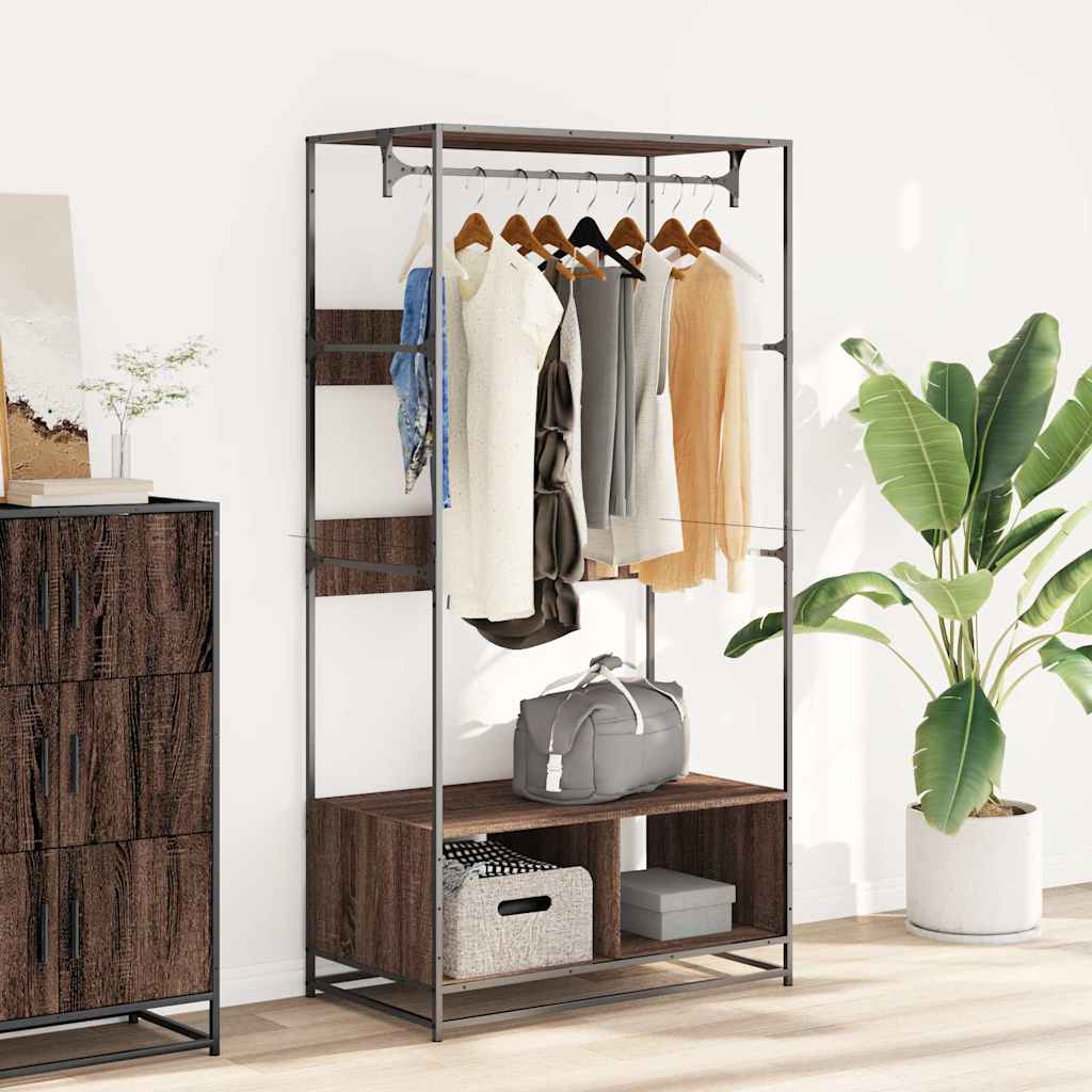 vidaXL Wardrobe Brown Oak 90x50x180 cm Engineered Wood