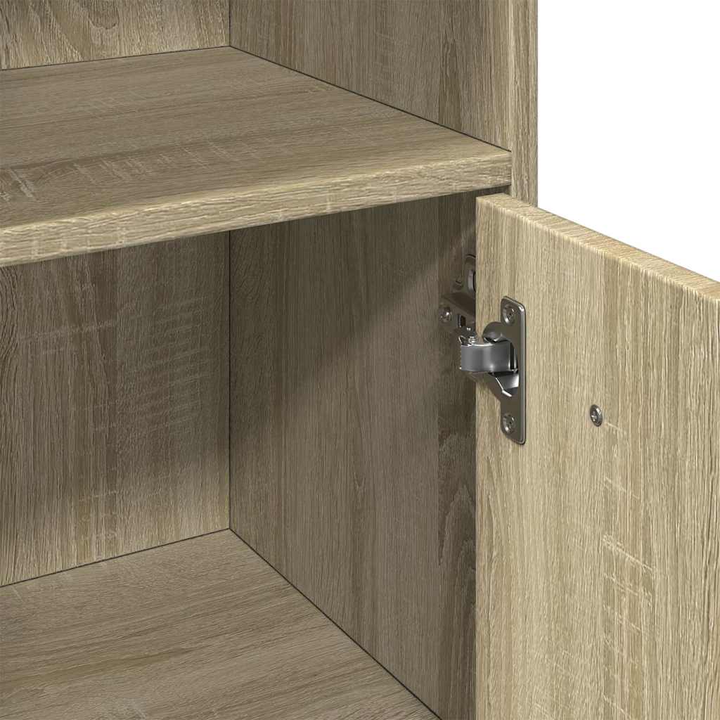 Bathroom Cabinet Sonoma Oak 30x30x95 cm Engineered Wood