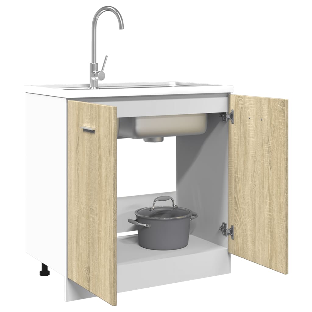 Bottom Cabinet Lyon Sonoma Oak 80x46x81.5 cm Engineered Wood