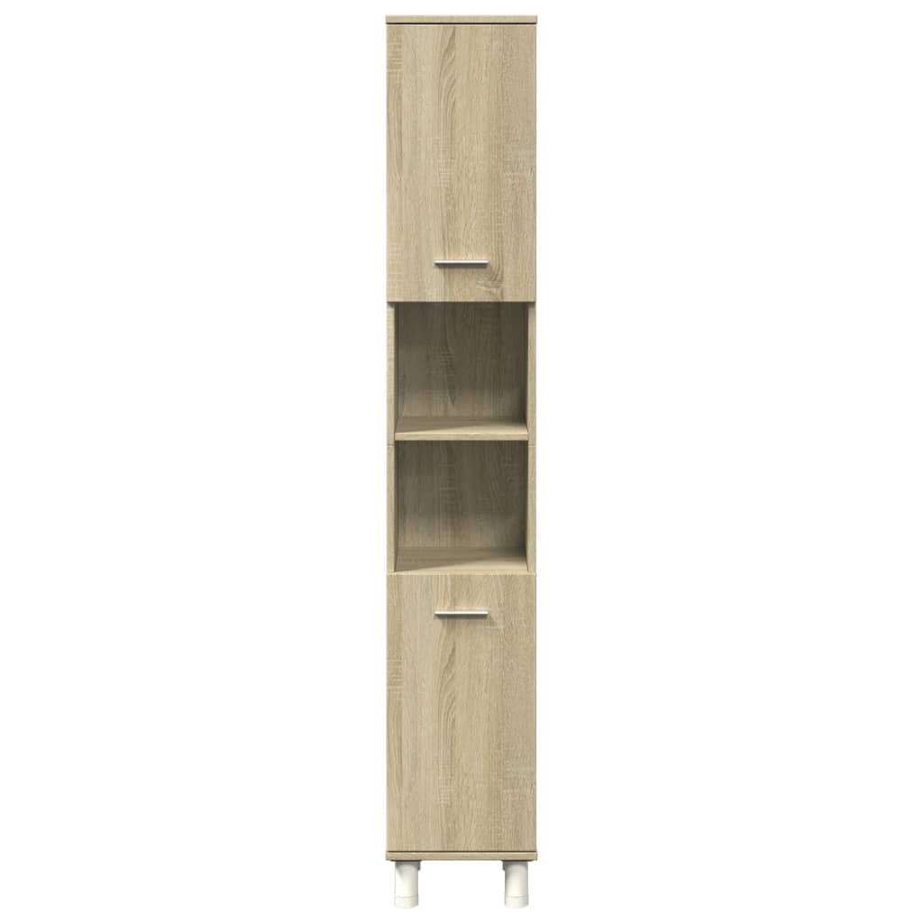 Bathroom Cabinet Sonoma Oak 30,5x30x179 cm Engineered Wood