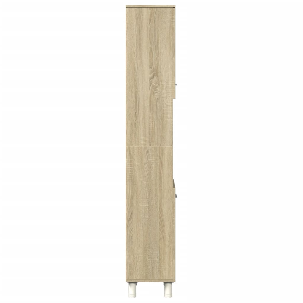 Bathroom Cabinet Sonoma Oak 30,5x30x179 cm Engineered Wood