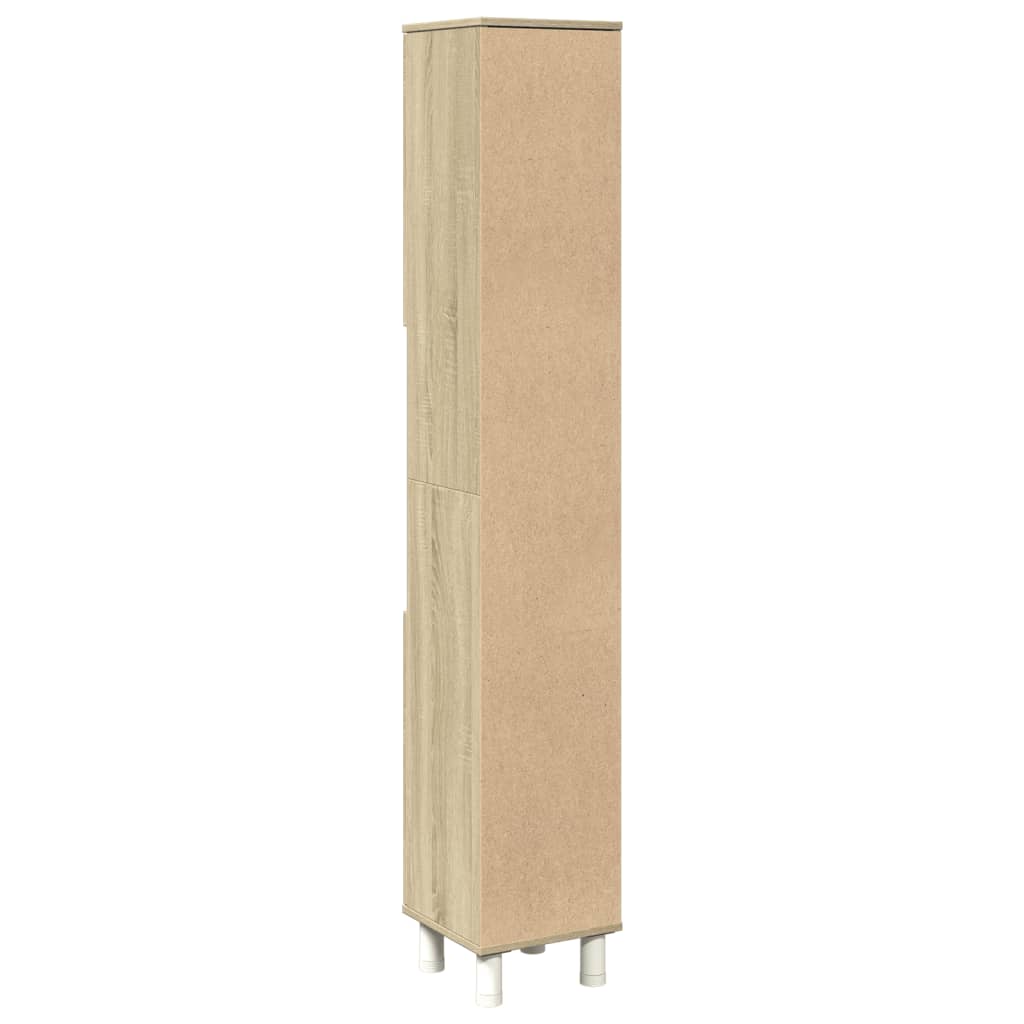 Bathroom Cabinet Sonoma Oak 30,5x30x179 cm Engineered Wood