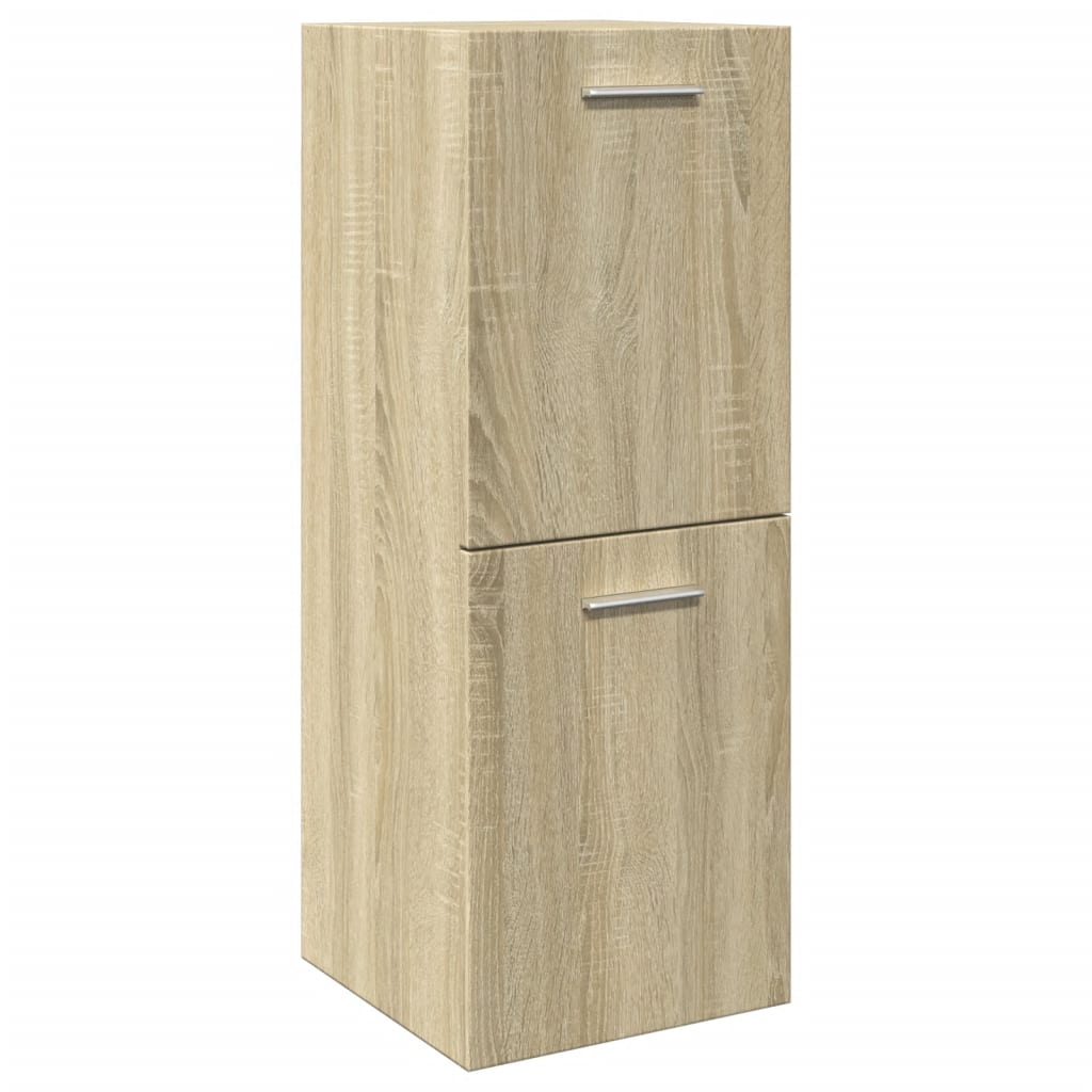 vidaXL Bathroom Cabinet Sonoma Oak 30x30x80 cm Engineered Wood