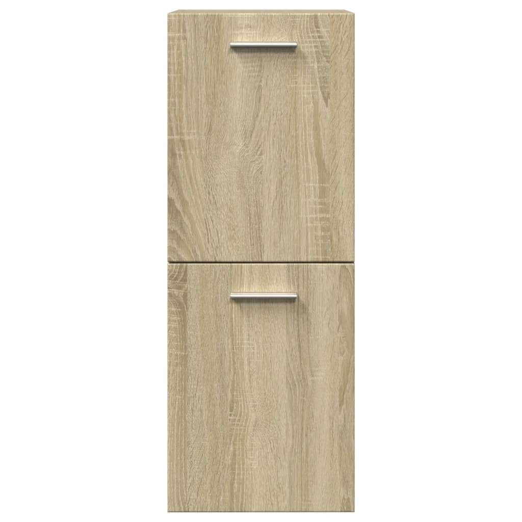 vidaXL Bathroom Cabinet Sonoma Oak 30x30x80 cm Engineered Wood