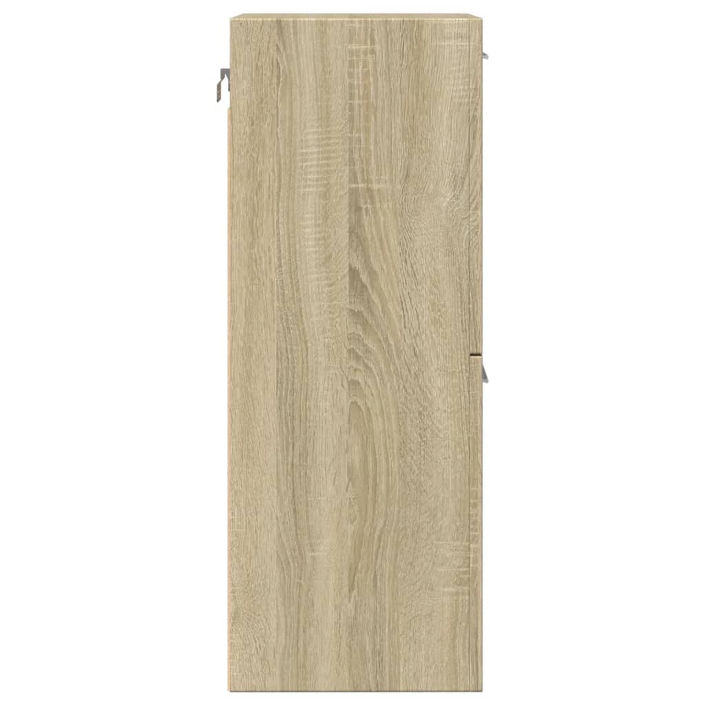 vidaXL Bathroom Cabinet Sonoma Oak 30x30x80 cm Engineered Wood