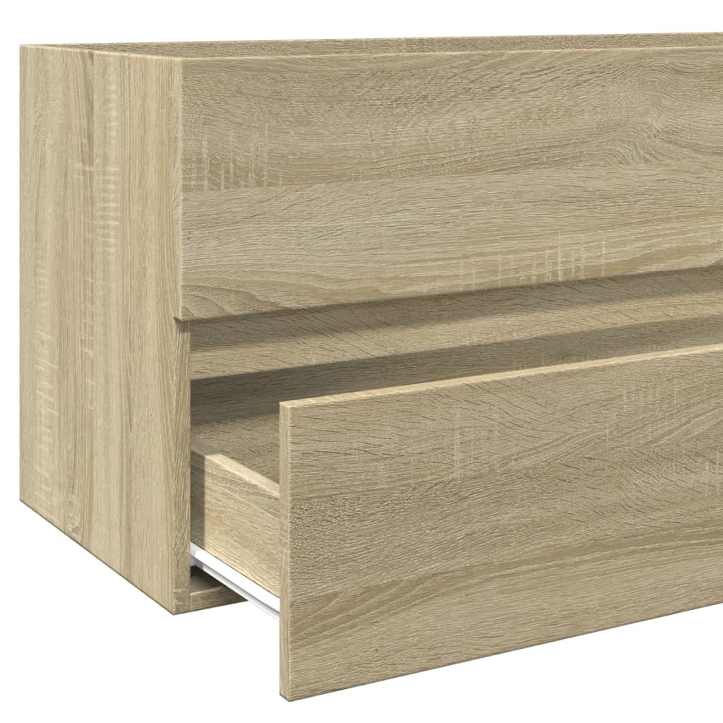 Bathroom Sink Cabinet Sonoma Oak 100x38,5x45 cm Engineered Wood