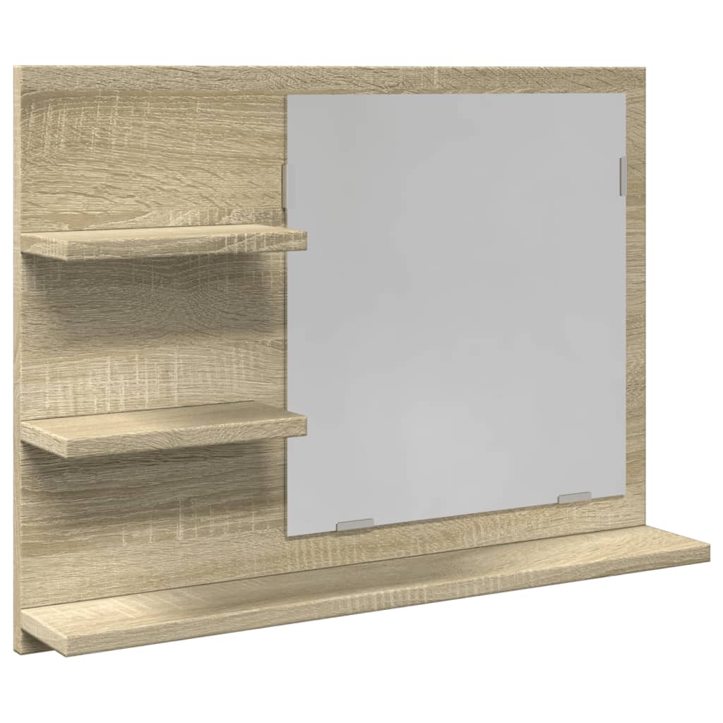 vidaXL Bathroom Mirror Sonoma Oak 60x10.5x45 cm Engineered Wood