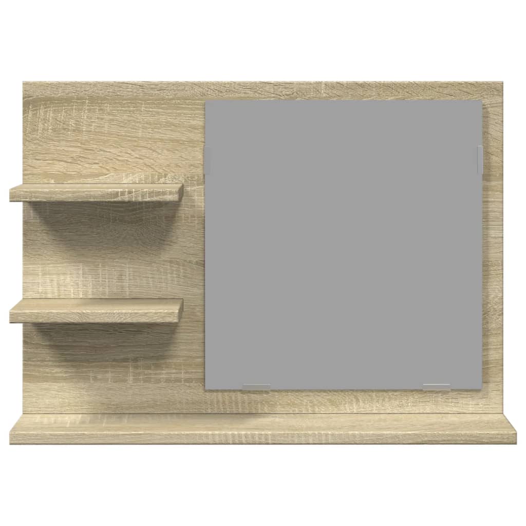 vidaXL Bathroom Mirror Sonoma Oak 60x10.5x45 cm Engineered Wood