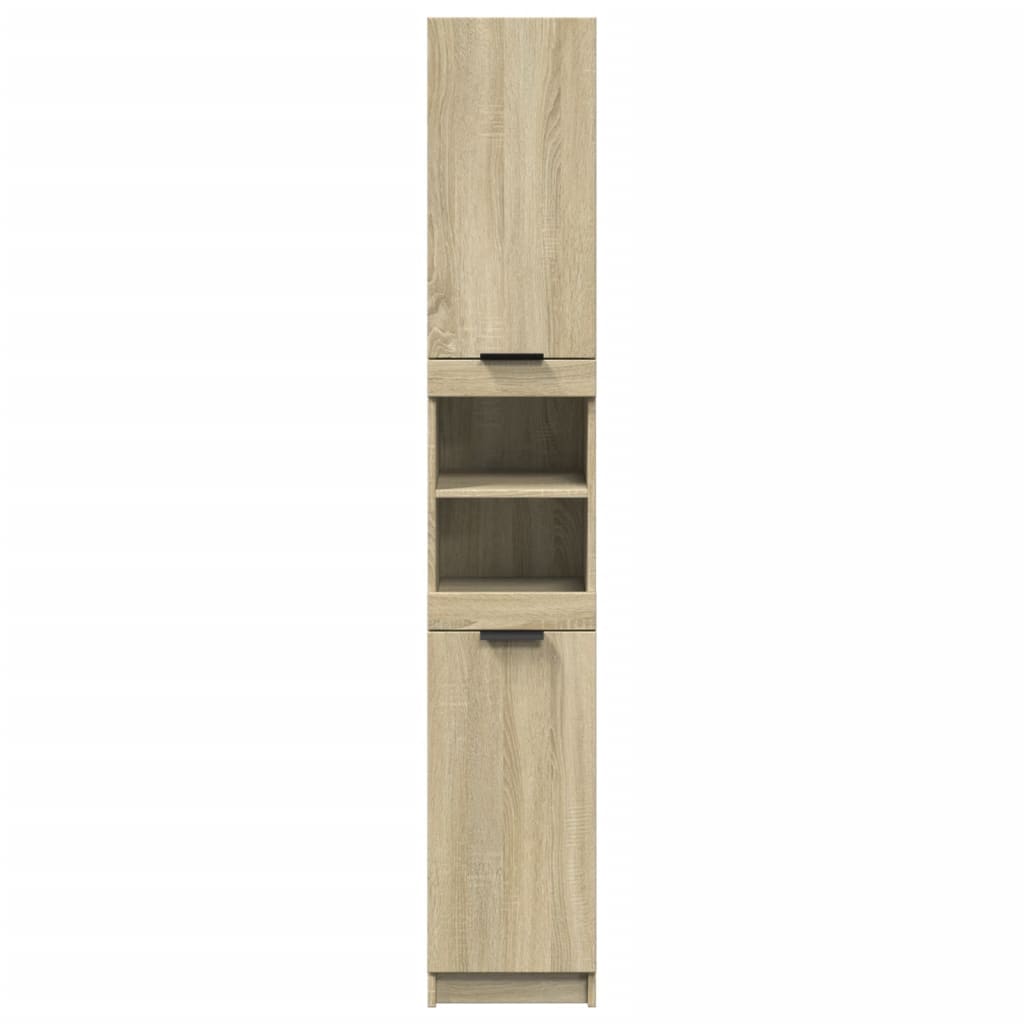 vidaXL Bathroom Cabinet Sonoma Oak 32x34x188.5 cm Engineered Wood