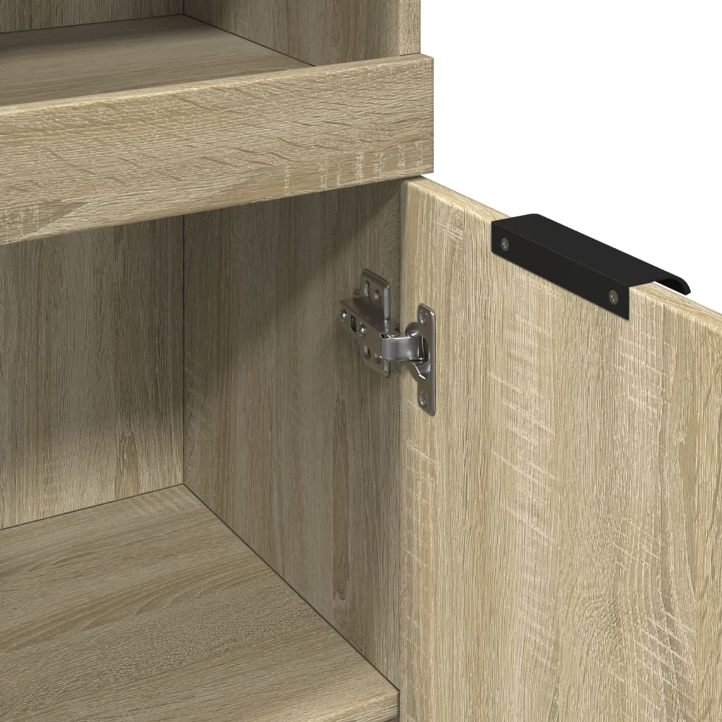 vidaXL Bathroom Cabinet Sonoma Oak 32x34x188.5 cm Engineered Wood