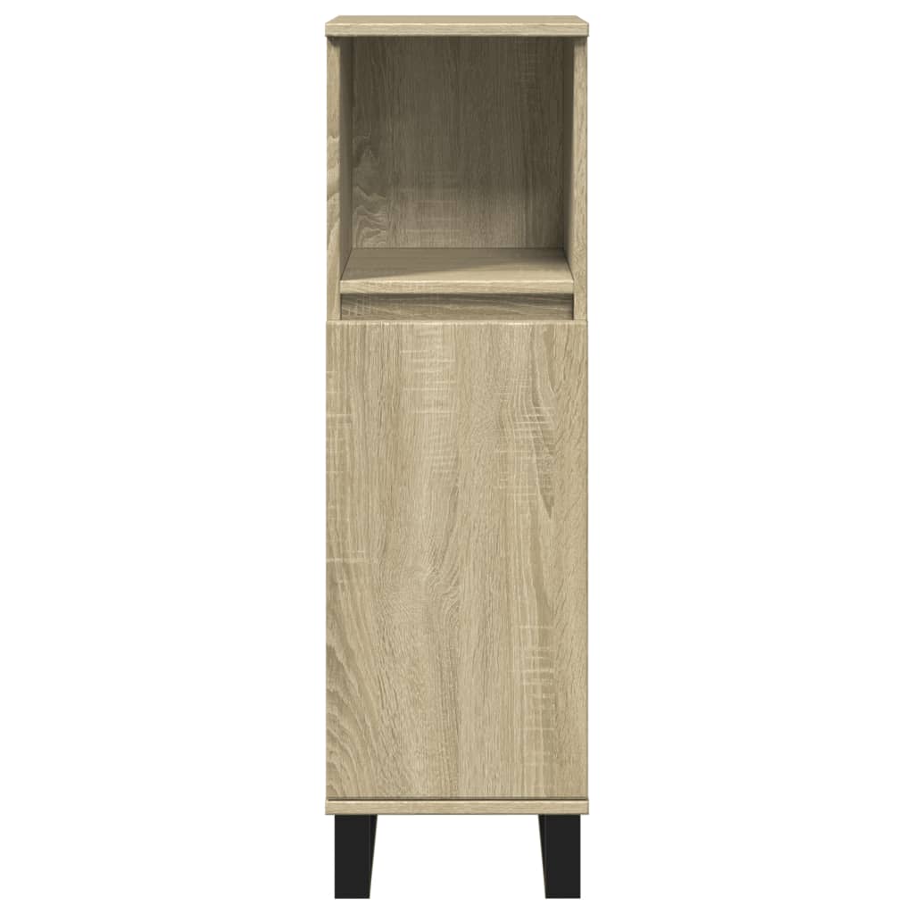 vidaXL Bathroom Cabinet Sonoma Oak 30x30x100 cm Engineered Wood