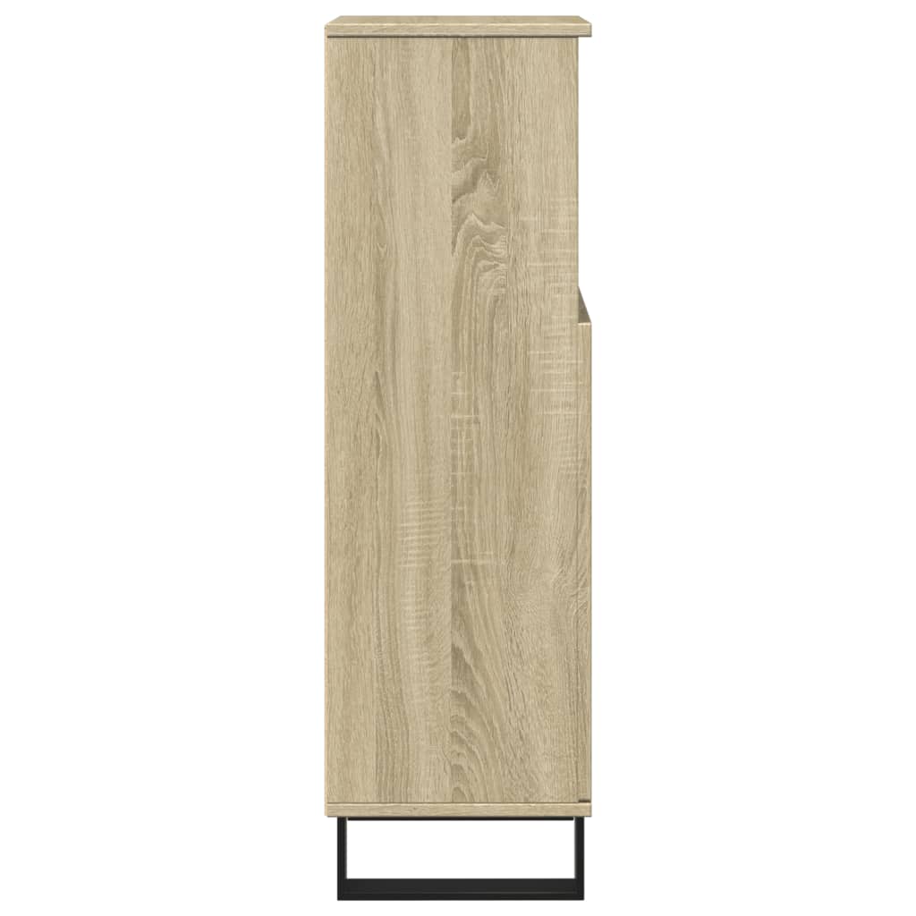 vidaXL Bathroom Cabinet Sonoma Oak 30x30x100 cm Engineered Wood