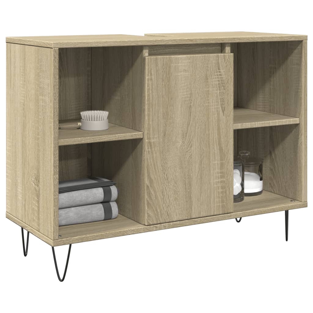 vidaXL Bathroom Cabinet Sonoma Oak 80x33x60 cm Engineered Wood