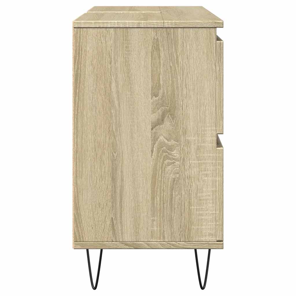 Bathroom Cabinet Sonoma Oak 80x33x60 cm Engineered Wood