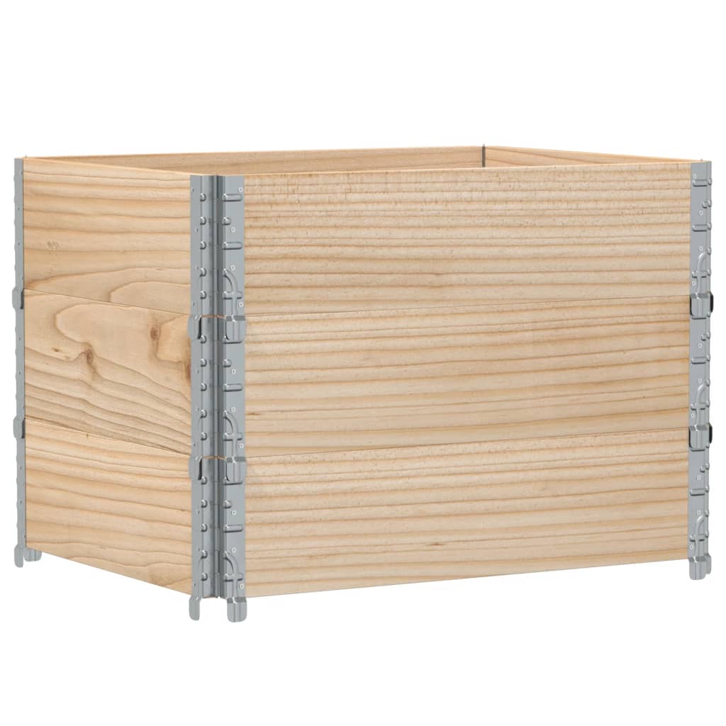 Pallet Collars 3 pcs 80x60 cm Solid Wood Pine