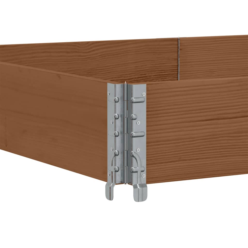 Pallet Collars 3 pcs Brown 150x100 cm Solid Wood Pine