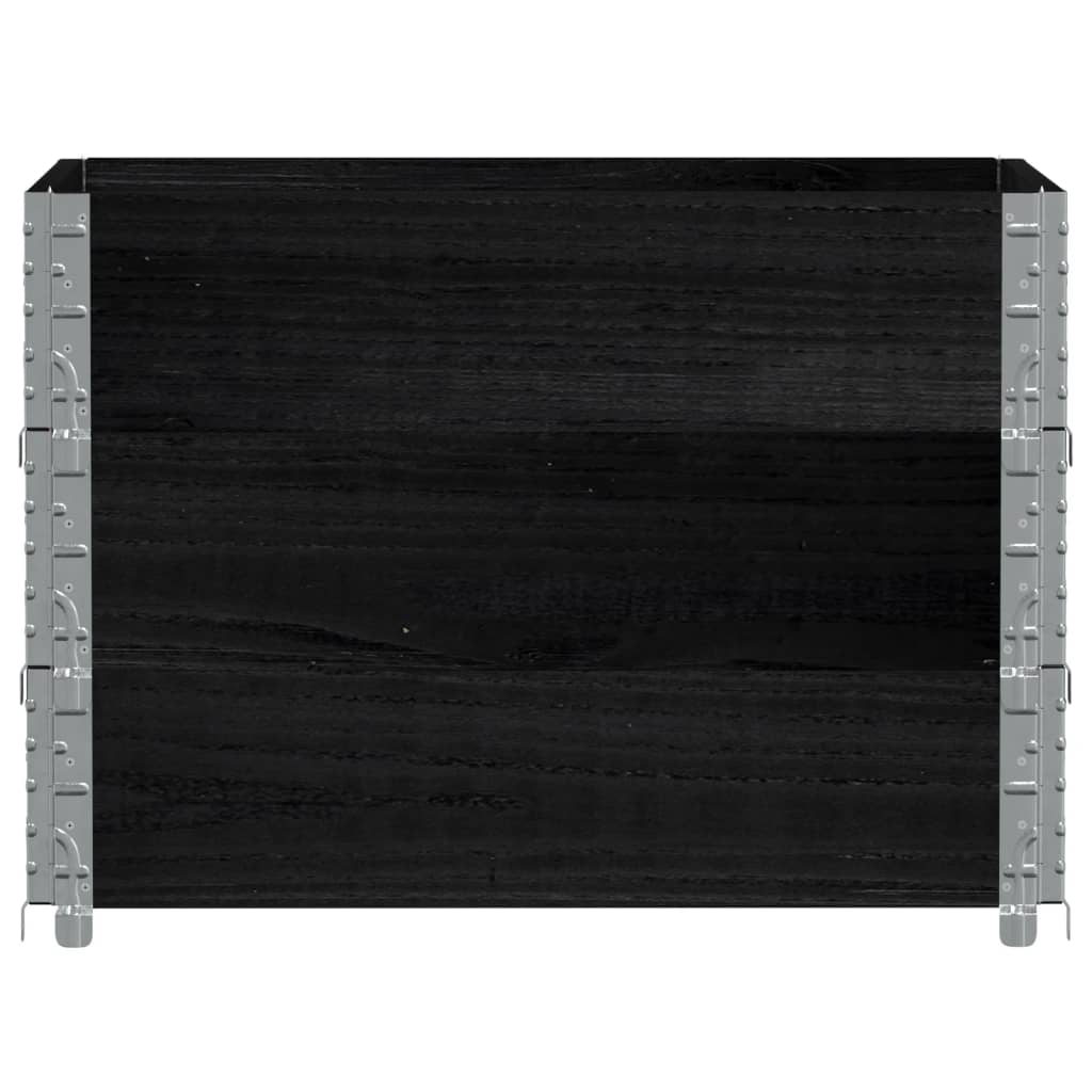 vidaXL Garden Planter Black 80x60 cm Solid Wood Pine