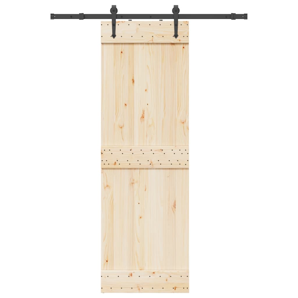 Sliding Door Hardware Kit 152.5 cm Steel Black