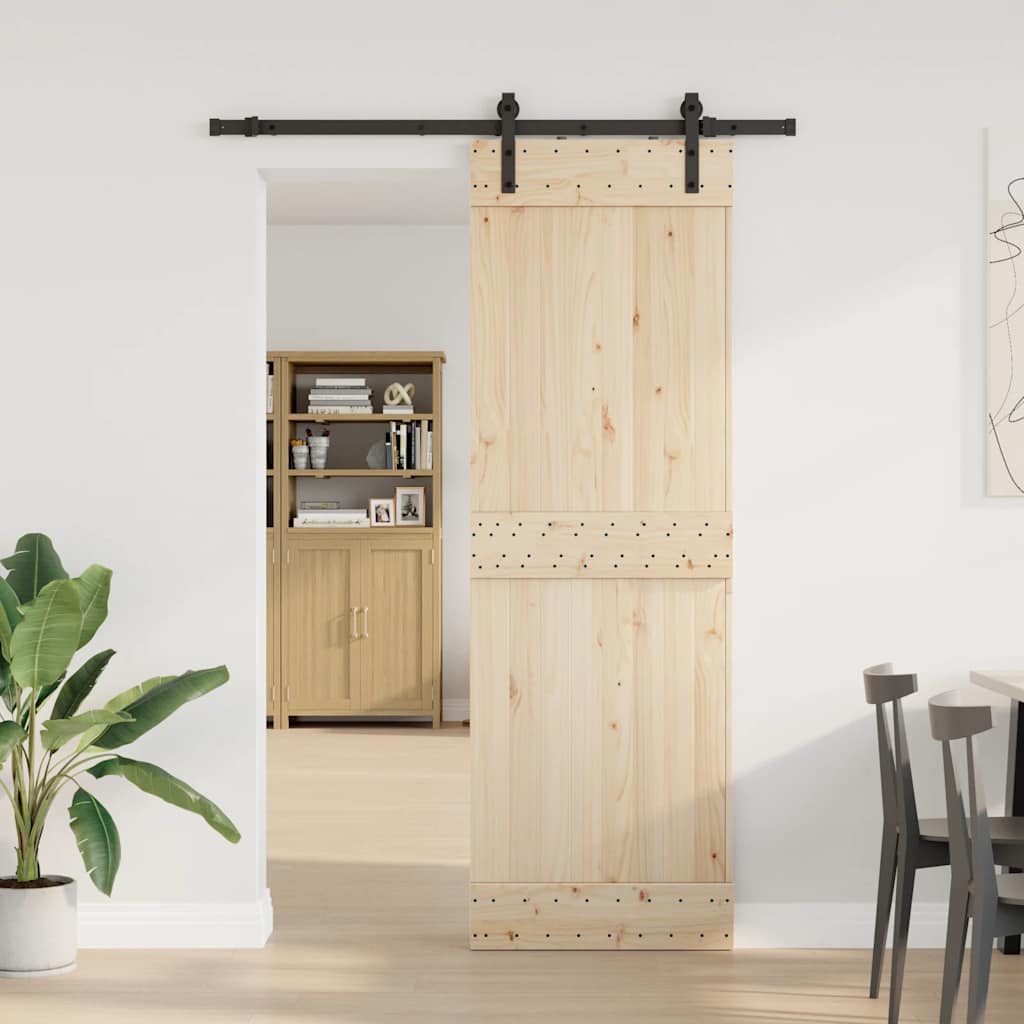 Sliding Door Hardware Kit 152.5 cm Steel Black