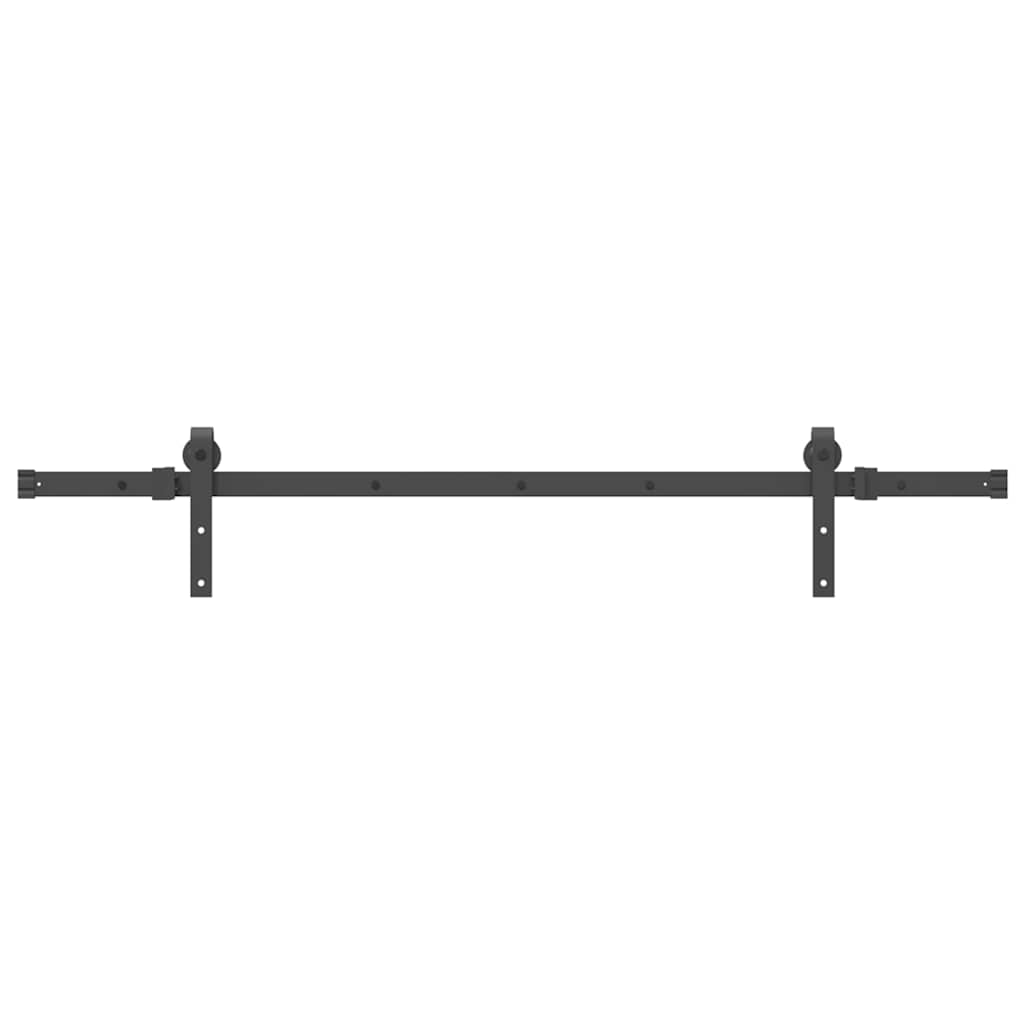 Sliding Door Hardware Kit 152.5 cm Steel Black