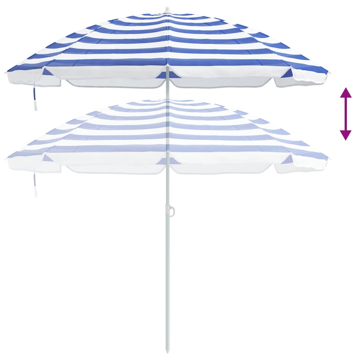 Garden Parasol 170T Polyester Blue and White