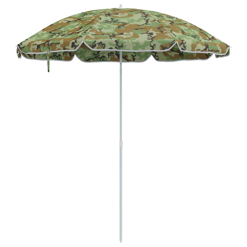 Beach Parasol Camouflage 206 x 206 x 212 cm Polyester and Metal