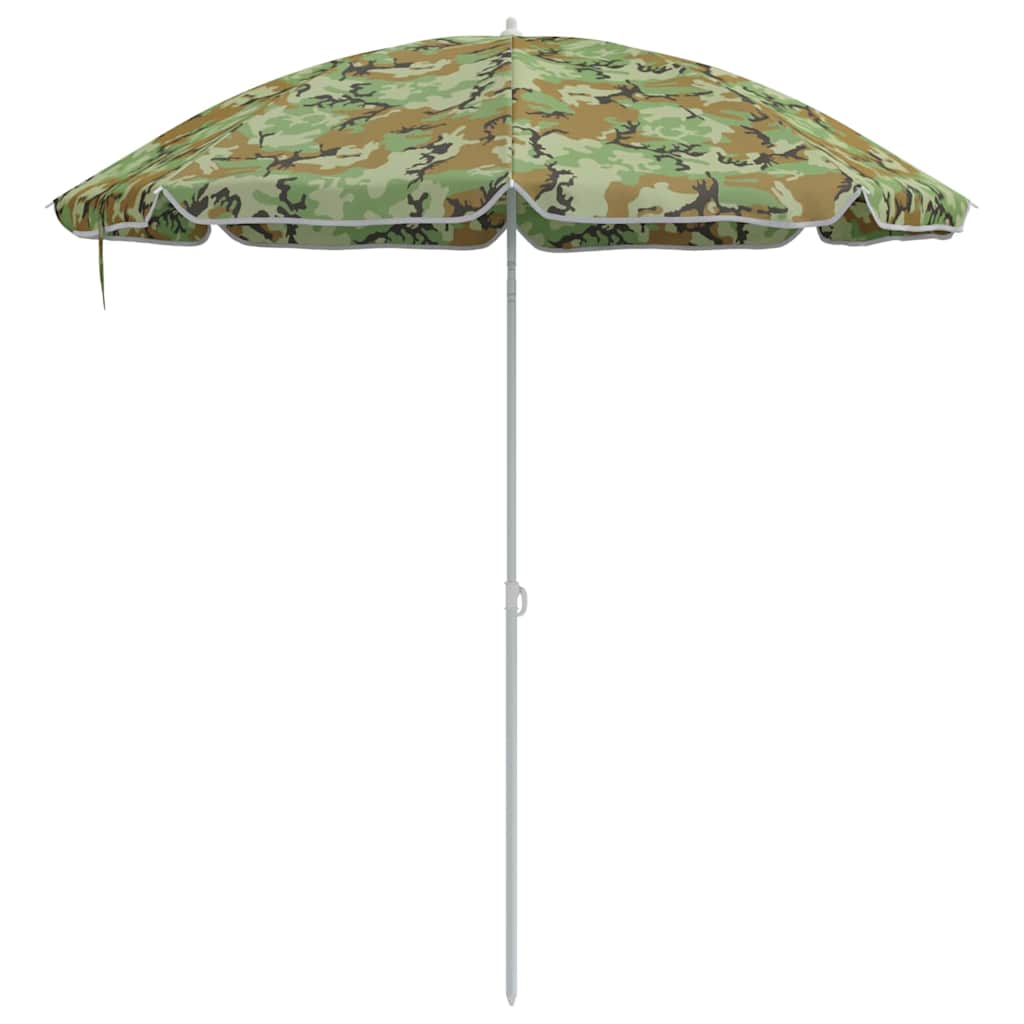 Beach Parasol Camouflage 206 x 206 x 212 cm Polyester and Metal
