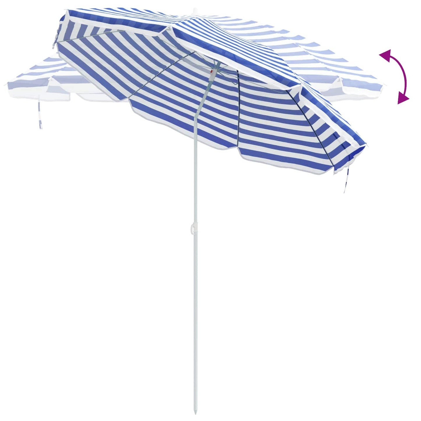 Garden Parasol 263 x 263 x 272 cm 170T Polyester Blue and White