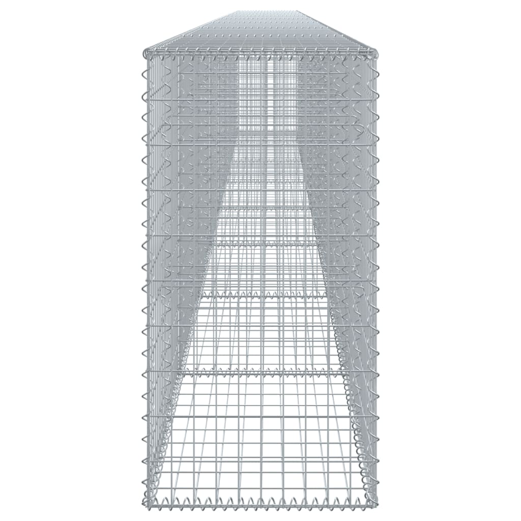 vidaXL Gabion Basket with Cover 800x50x100 cm Galvanised Iron