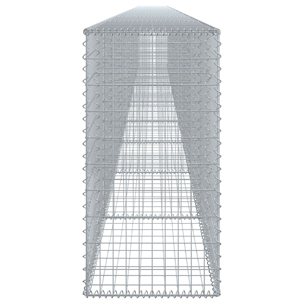 vidaXL Gabion Basket with Cover 1000x50x100 cm Galvanised Iron