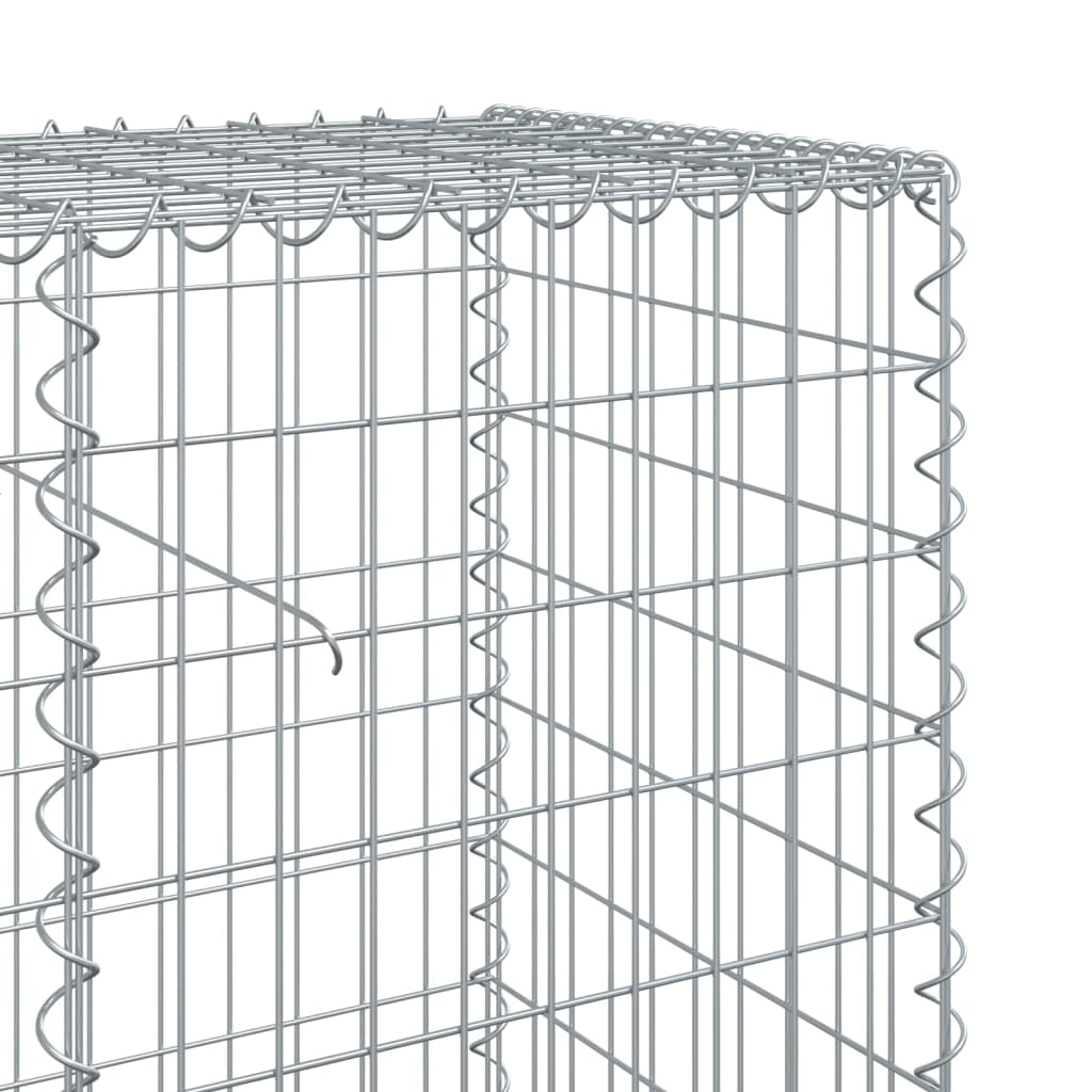 vidaXL Gabion Basket with Cover 1000x50x100 cm Galvanised Iron