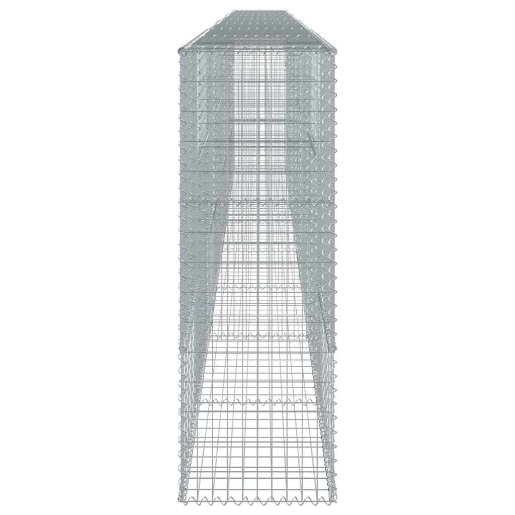 vidaXL Gabion Basket with Cover 800x50x150 cm Galvanised Iron