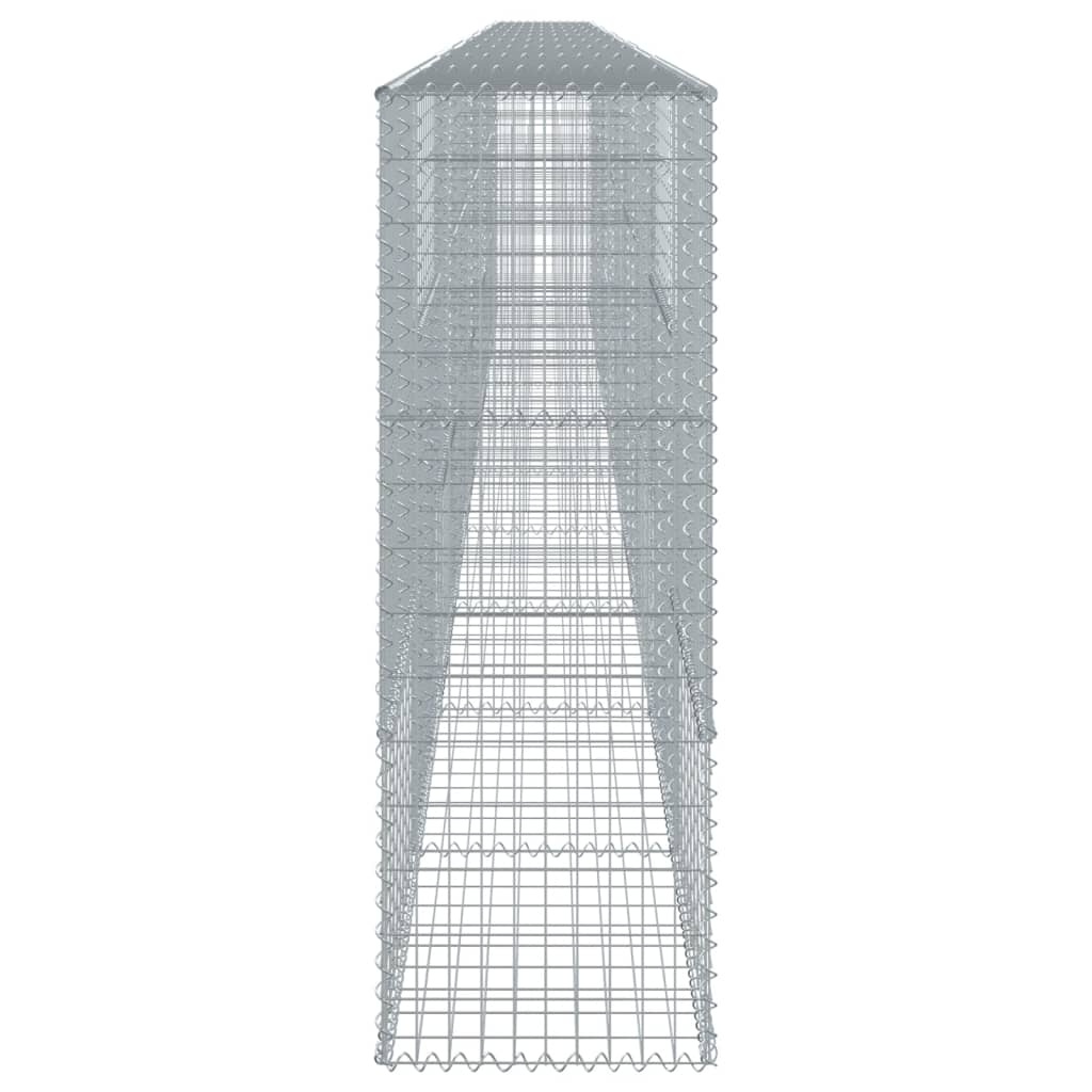 vidaXL Gabion Basket with Cover 1000x50x150 cm Galvanised Iron