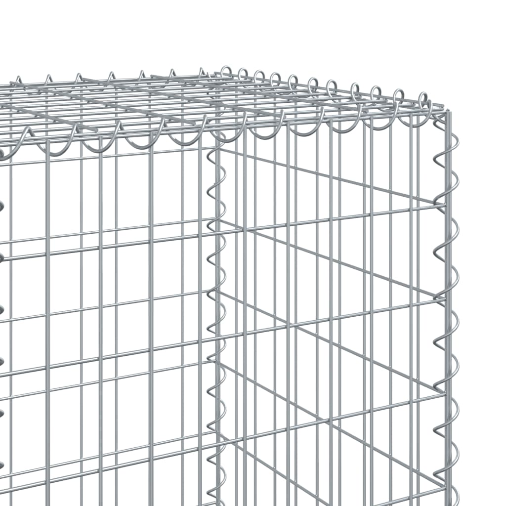 vidaXL Gabion Basket with Cover 1000x50x150 cm Galvanised Iron