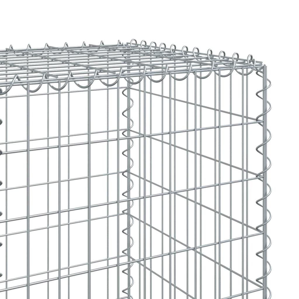 vidaXL Gabion Basket with Cover 1200x50x150 cm Galvanised Iron