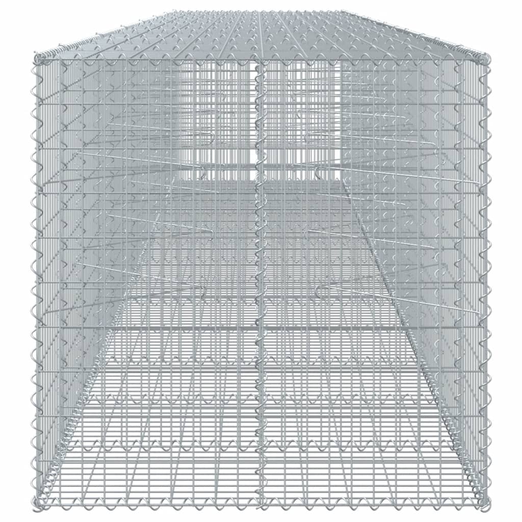 vidaXL Gabion Basket with Cover 650x100x100 cm Galvanised Iron