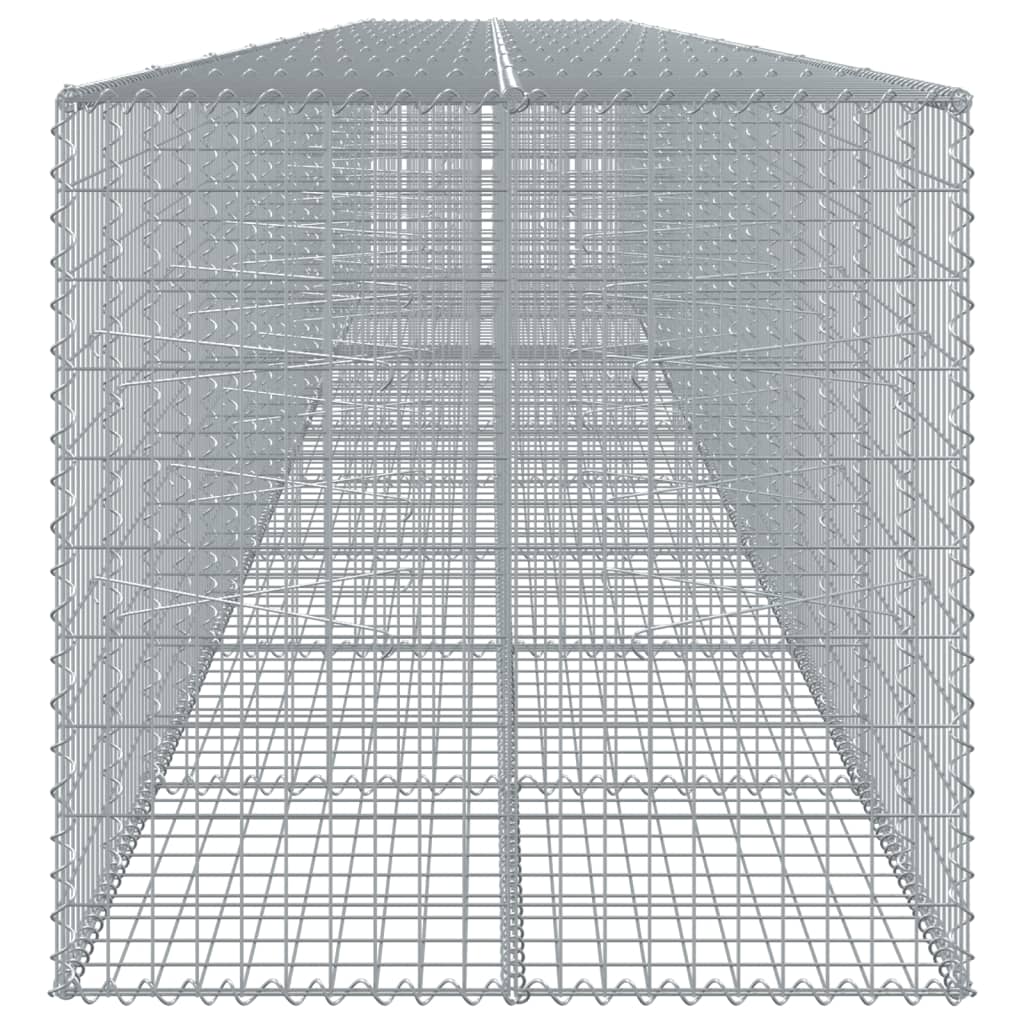 vidaXL Gabion Basket with Cover 1000x100x100 cm Galvanised Iron