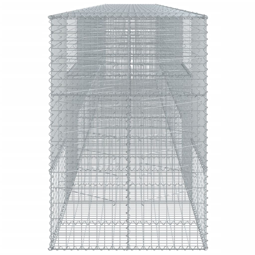 vidaXL Gabion Basket with Cover 900x100x150 cm Galvanised Iron