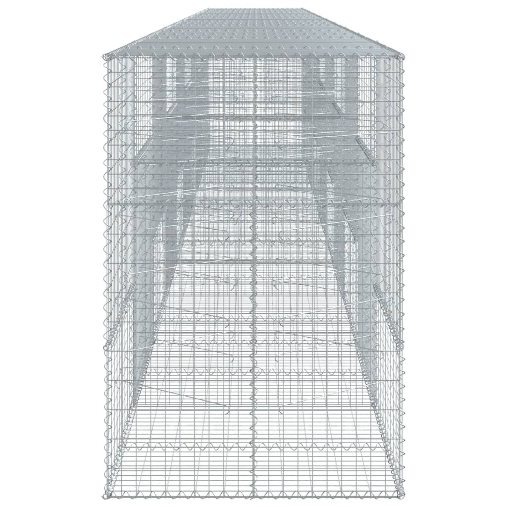 vidaXL Gabion Basket with Cover 1000x100x150 cm Galvanised Iron